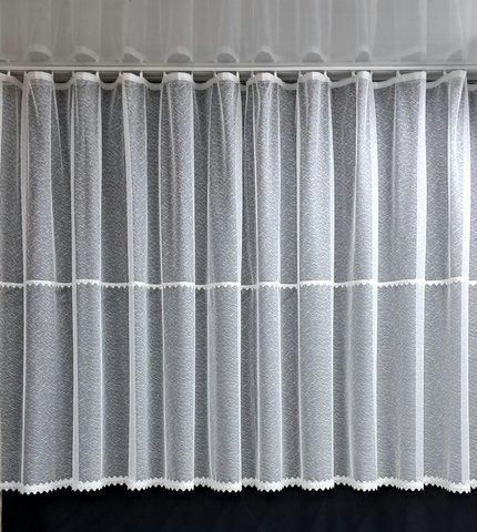 Гардина кухонна жакардова коротка 400х170 см Білий (1971) 1971 фото