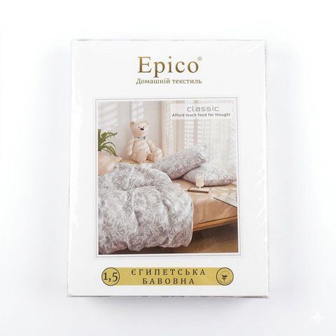 Постільна білизна полуторна, бавовна Егіпет, 150x220, простирадло 160x220, 2 наволочки 70x70 13958-3 фото